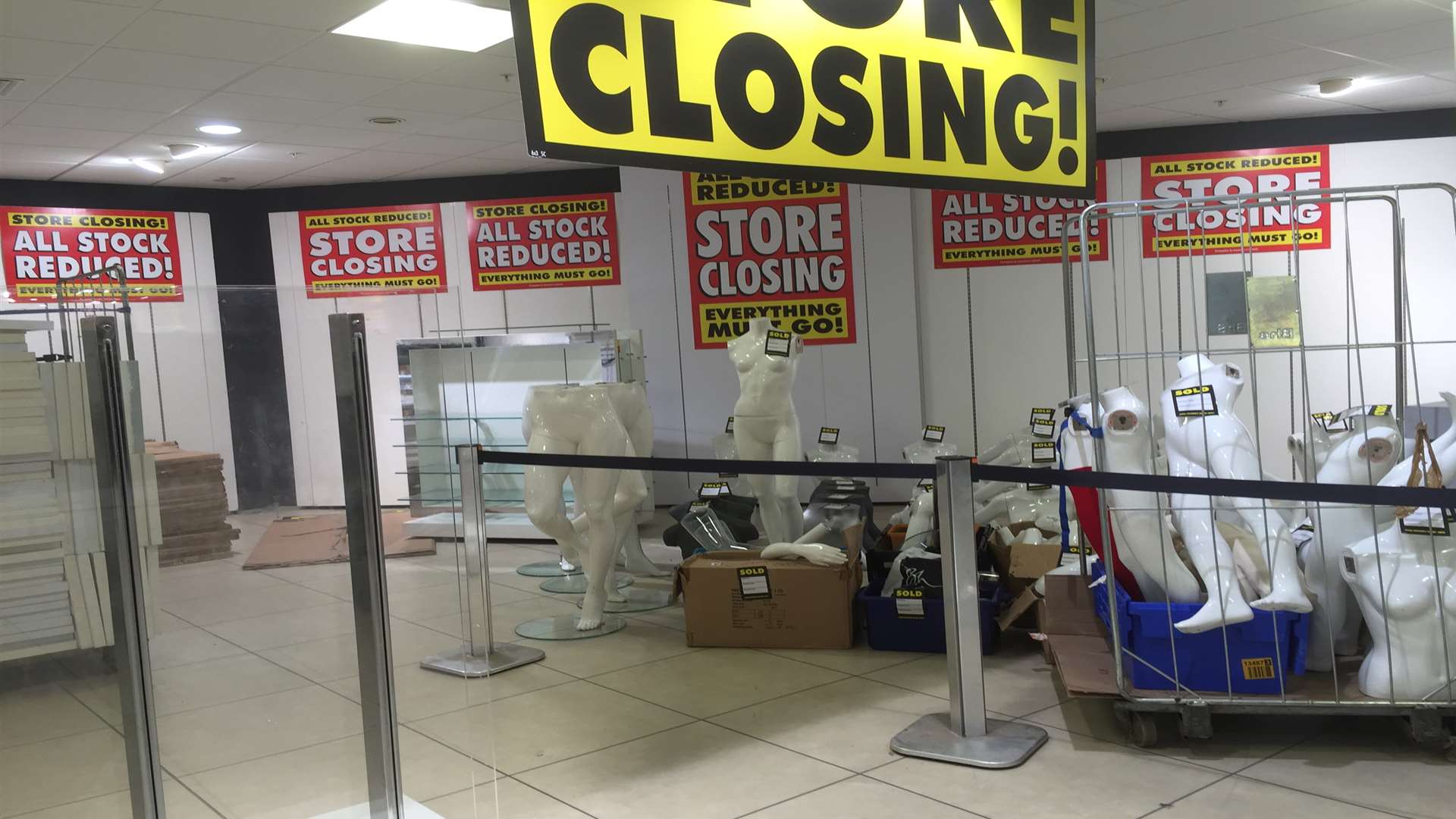 Fancy a mannequin? The remains of the Ashford BHS store are being sold