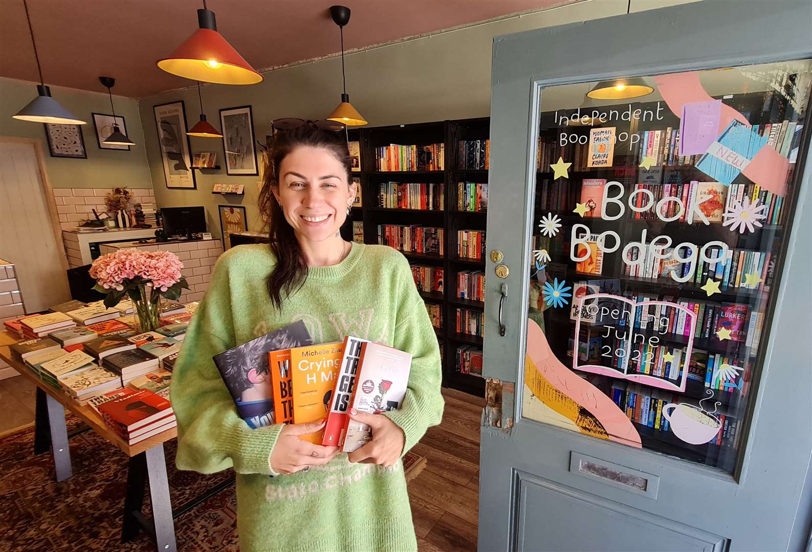 Sapphire Bates in her new book shop, Book Bodega in Harbour Street, Ramsgate