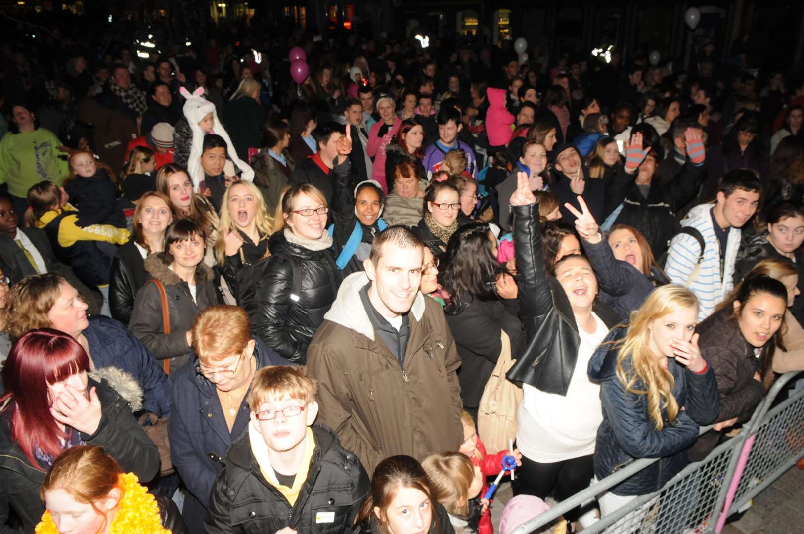 The last Christmas lights switch-on event in Jubilee Square in 2013