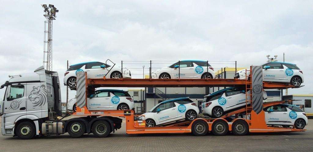 One of Tiger Transport's car carriers