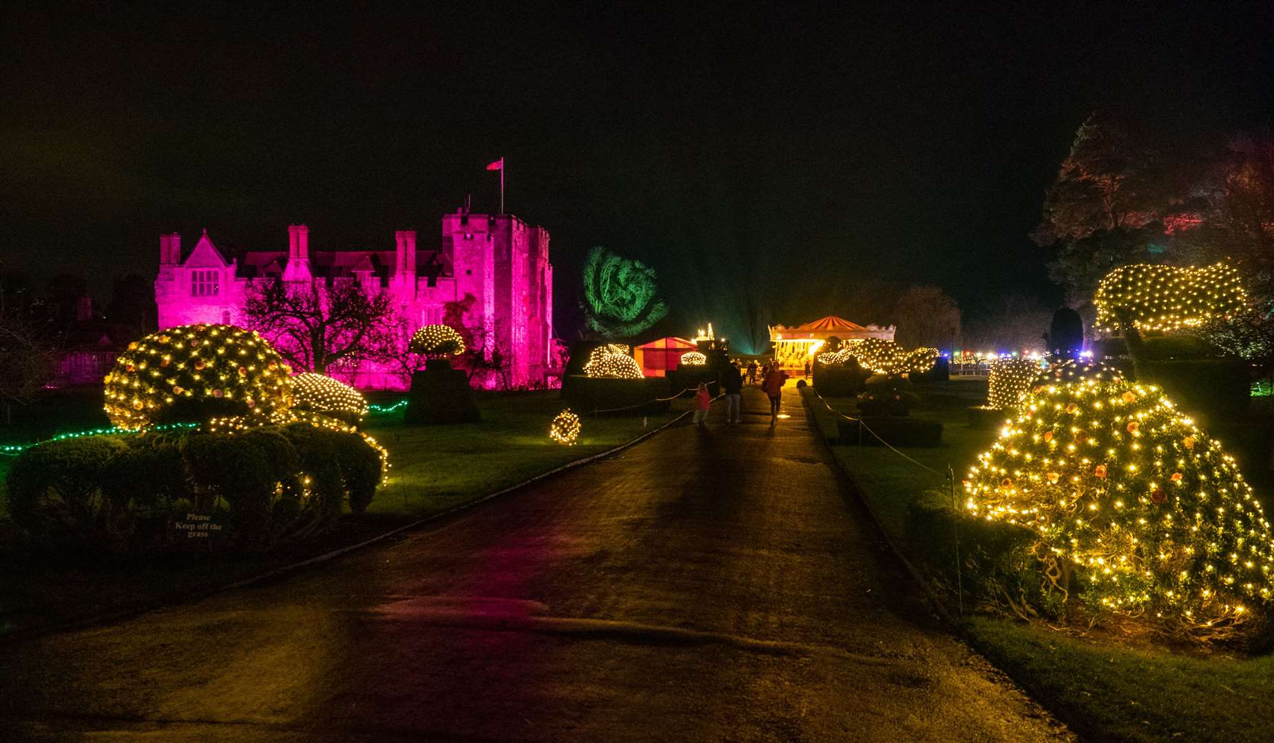 Hever Castle festive lights