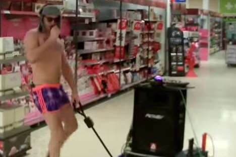 Disco Boy raves in the Valentine's Day aisle
