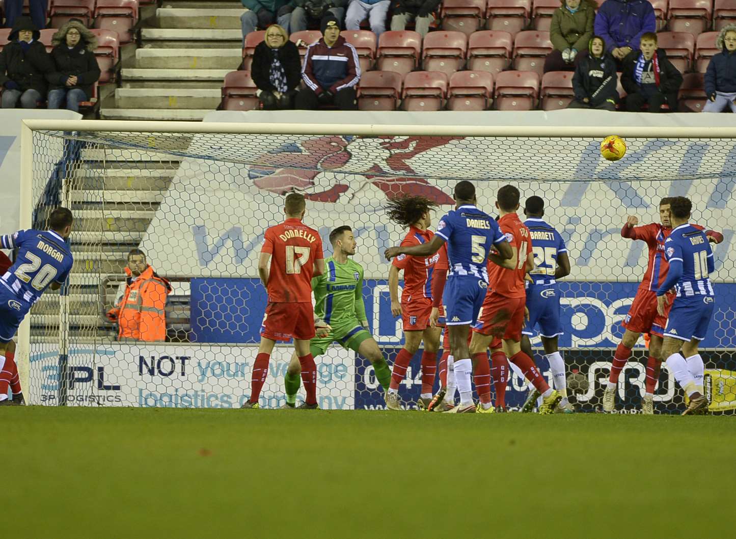 Wigan score their winner Picture: Barry Goodwin