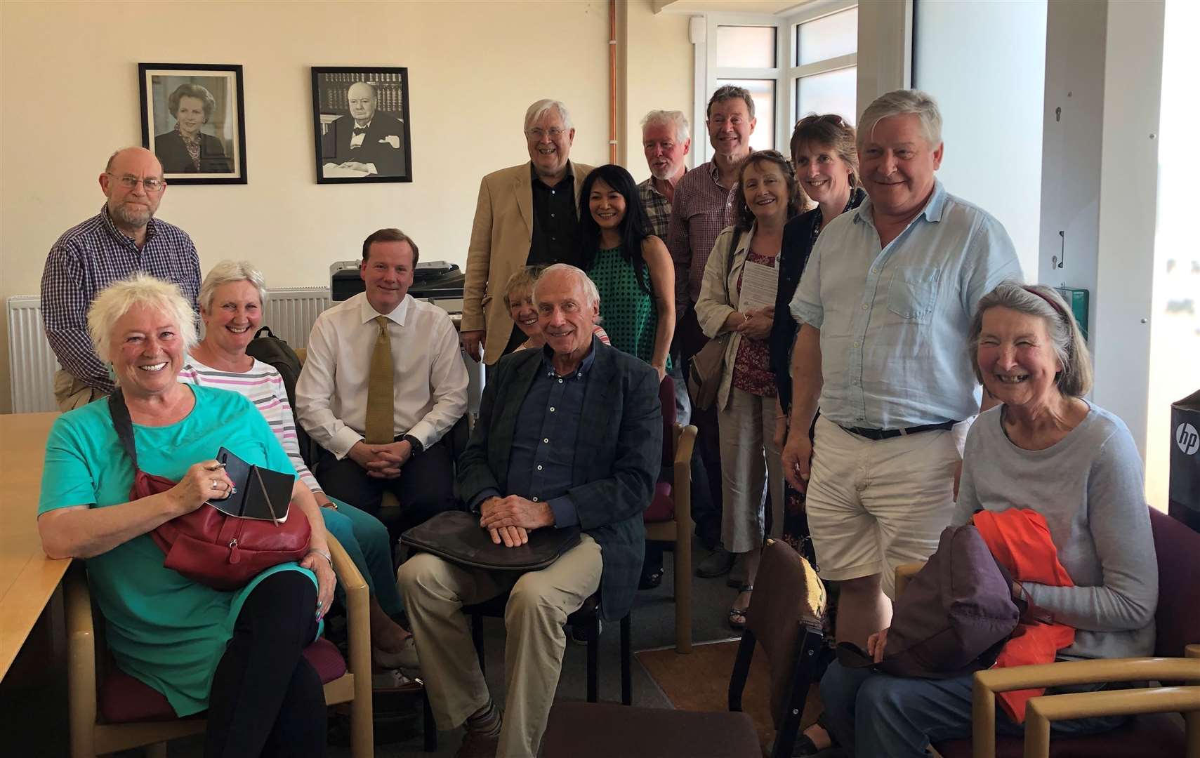 MP Charlie Elphicke met with members of Finglesham Fields campaign group who are hosting the meeting