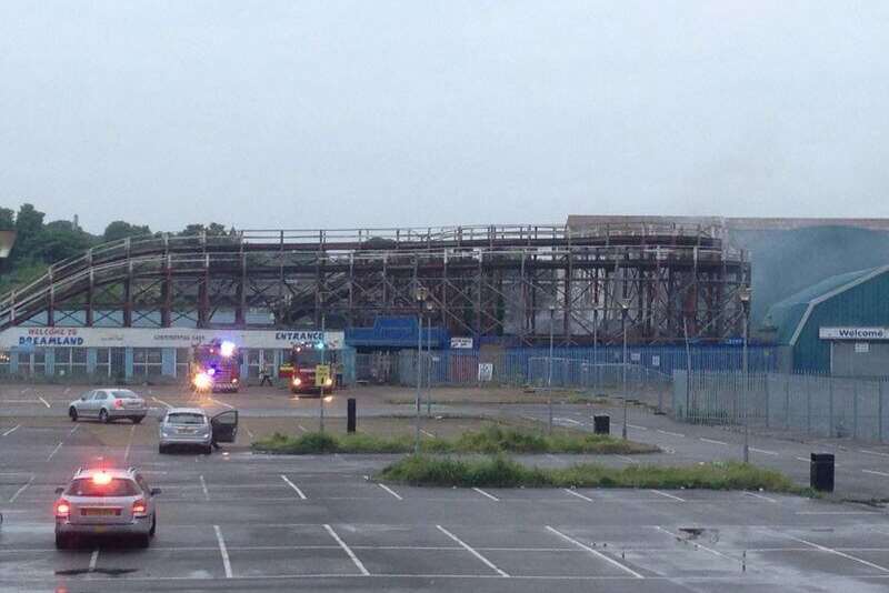 Fire crews brought the Dreamland blaze under control, Picture by @charlotte92