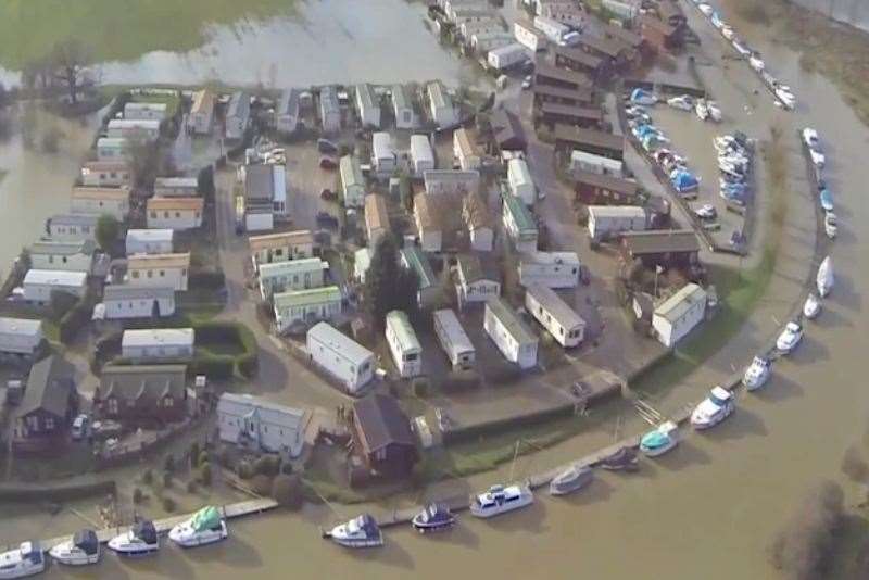 Flooded Little Venice caravan park in Yalding. Picture: ATEC-3D