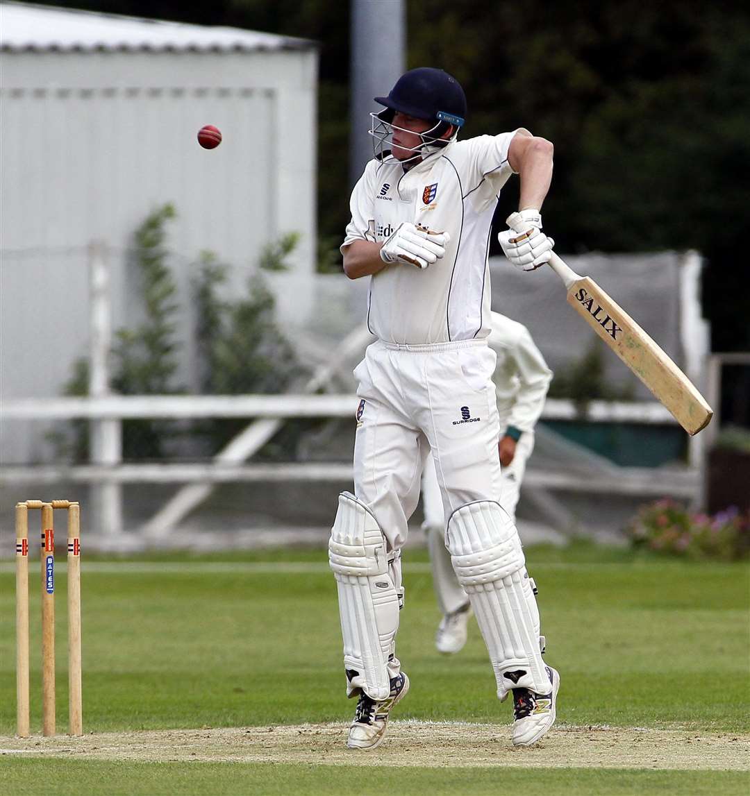 Sandwich batsman Jan Gray is tested during their win at Lordswood Picture: Sean Aidan