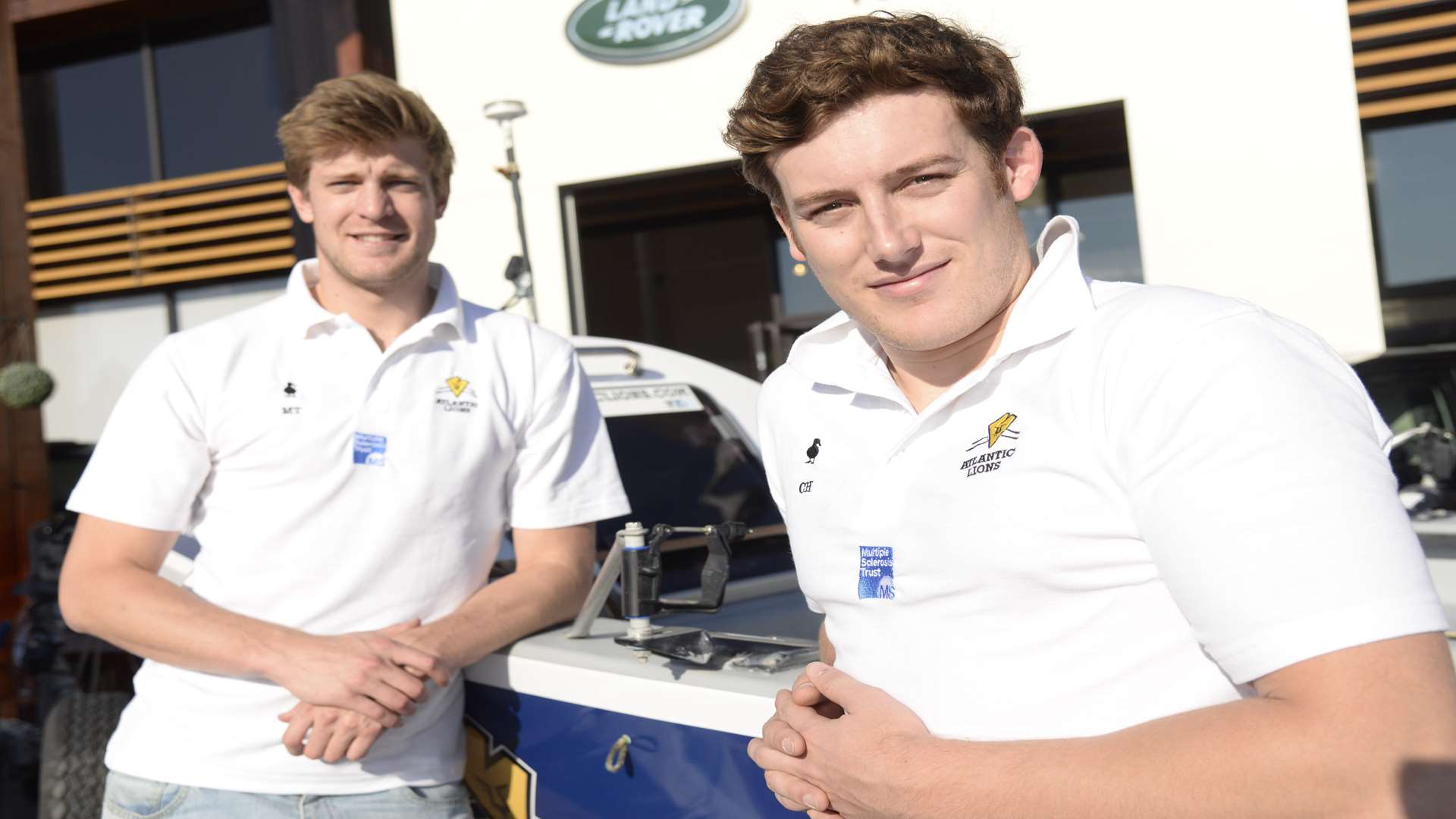Matt Townsend and Charlie Hayward who are part of a four-man ocean rowing team, Atlantic Lions