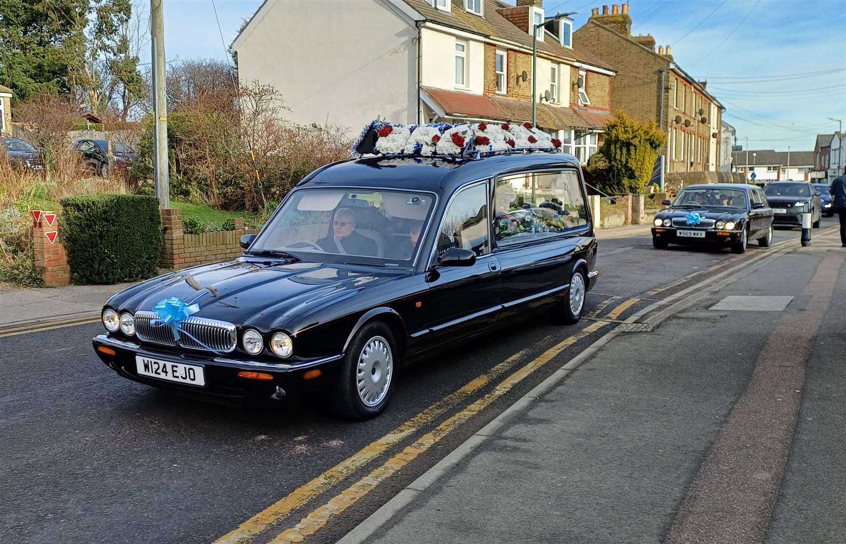 The funeral procession went through Hoo and Stoke earlier today