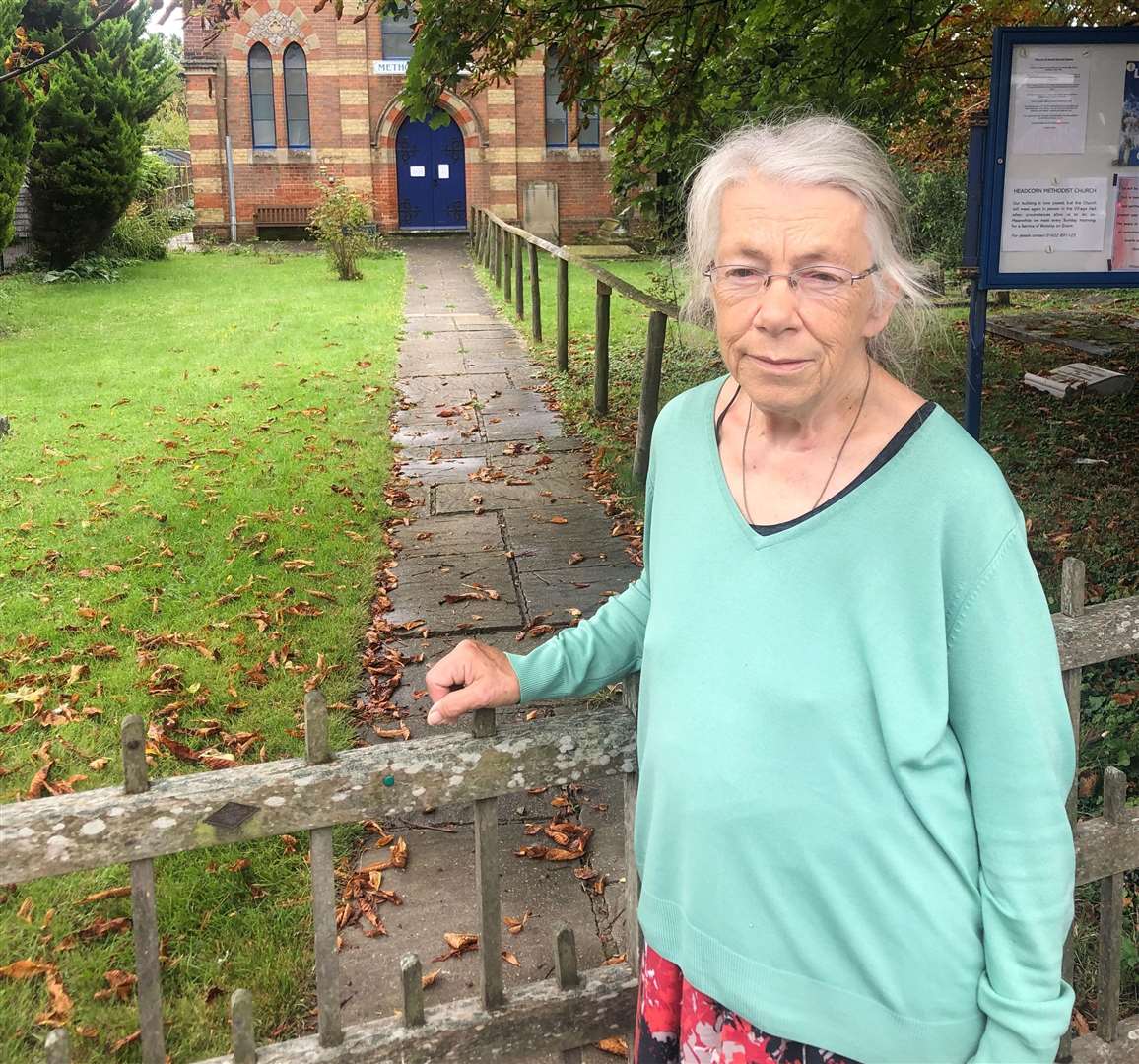 Mary Frydd is disconsolate at the auction of Headcorn Methodist Church