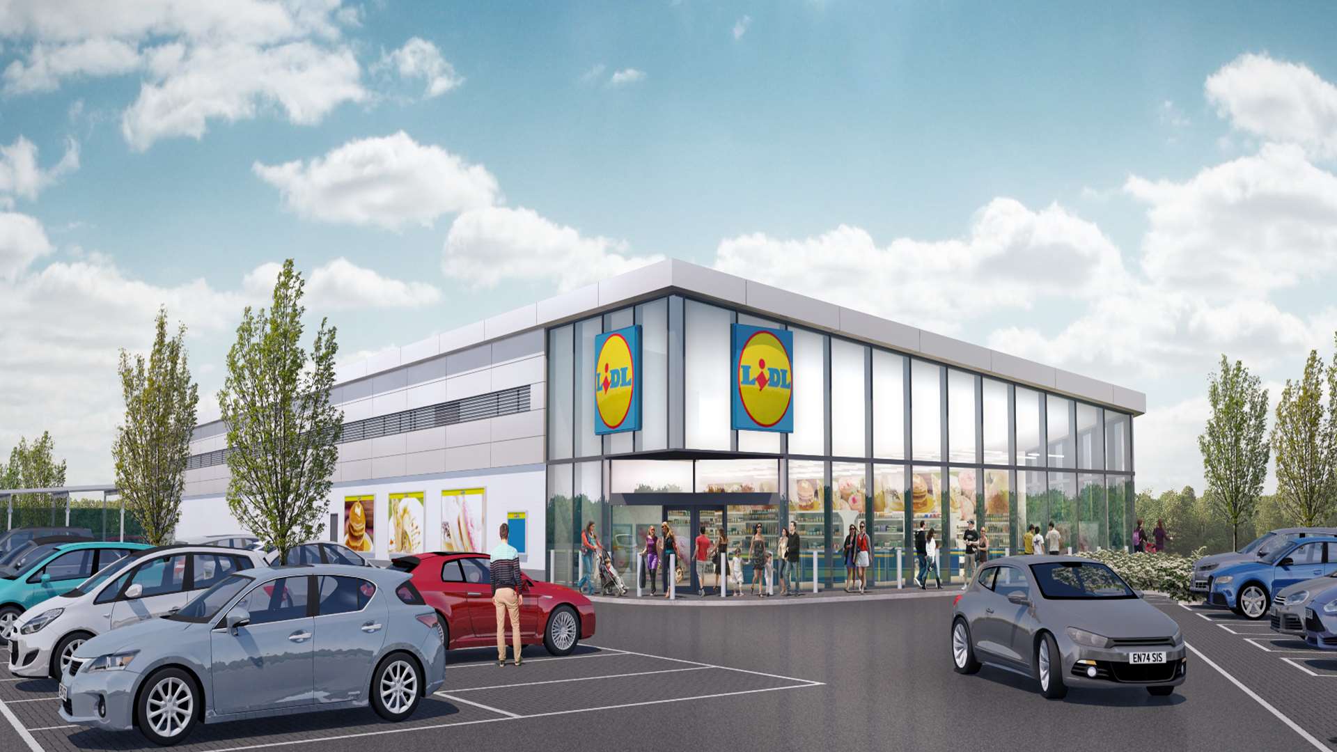 The proposed look of the Lidl store in Hawkinge. Picture: Lidl