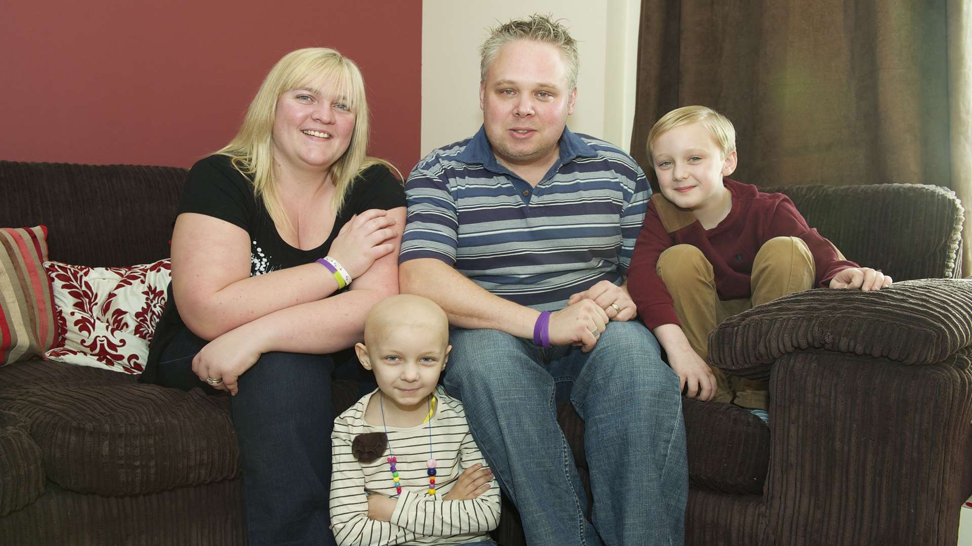 The Mowle family when they launched their appeal to help fund Stacey's treatment in the US