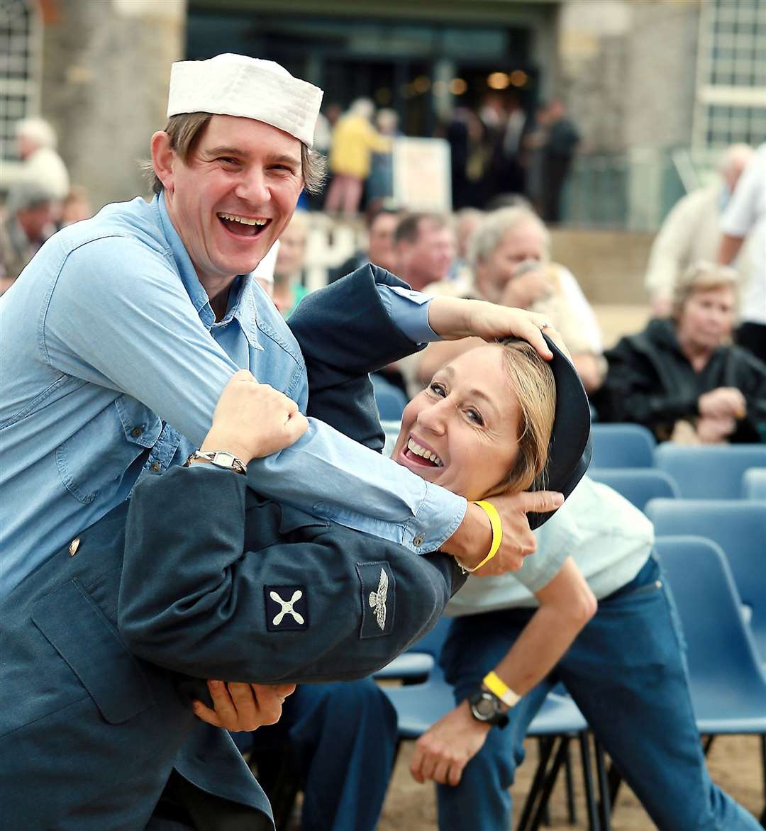 Jamie Hunneybel and Jacquie Broom in 40s costume at the Historic Dockyard Chatham Picture: Phil Lee