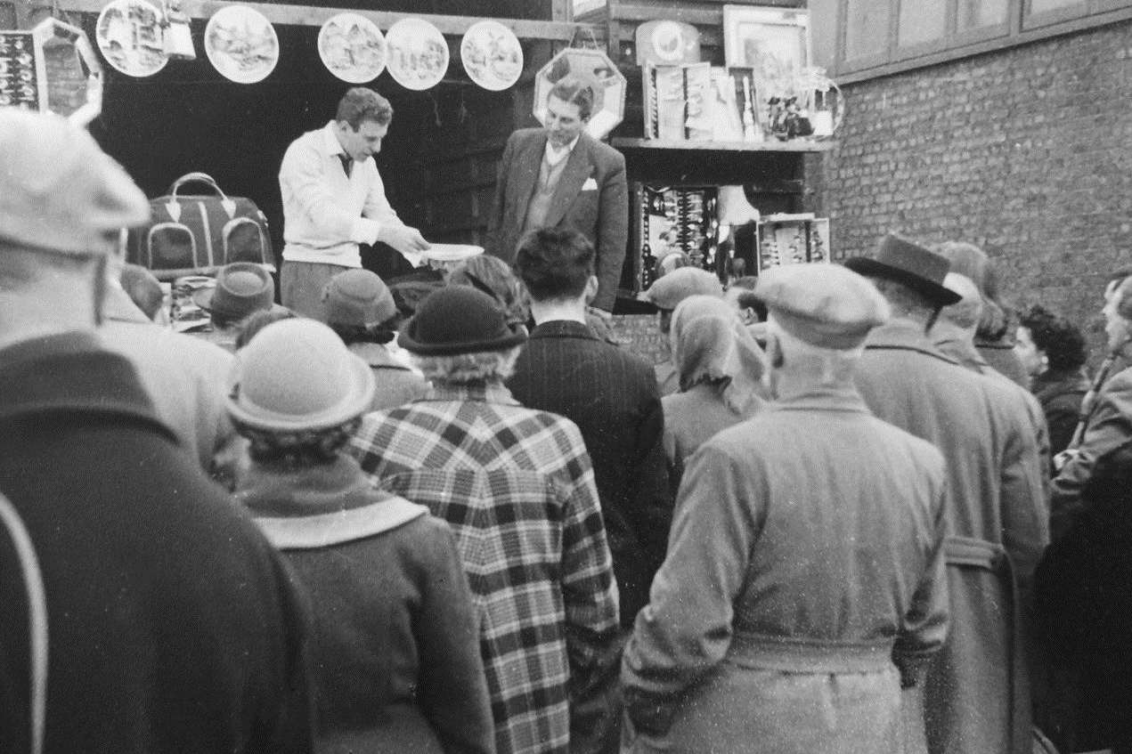 Sid Strong at Gravesend Borough Market in 1960