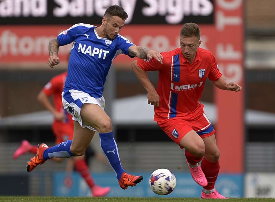 Luke Norris in action for Gills at Chesterfield. Picture: Barry Goodwin