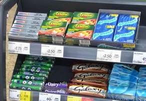 The Nurofen tablets are on display near the tills on the same unit as Galaxy chocolate bars and Polos. Picture: Ian Duxbury