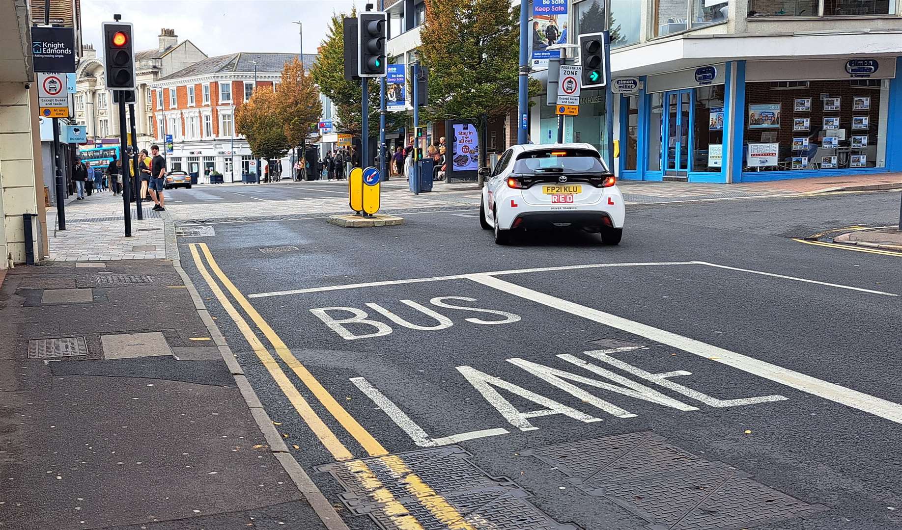 An ANPR camera will be set up at either end of the bus lane entry in the town centre