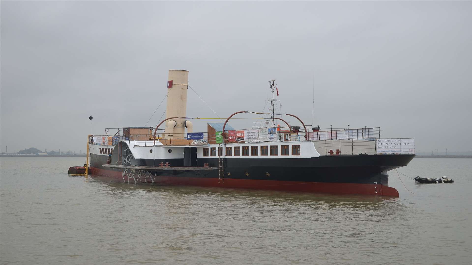 The Medway Queen in the Medway estuary. Picture: Jason Arthur