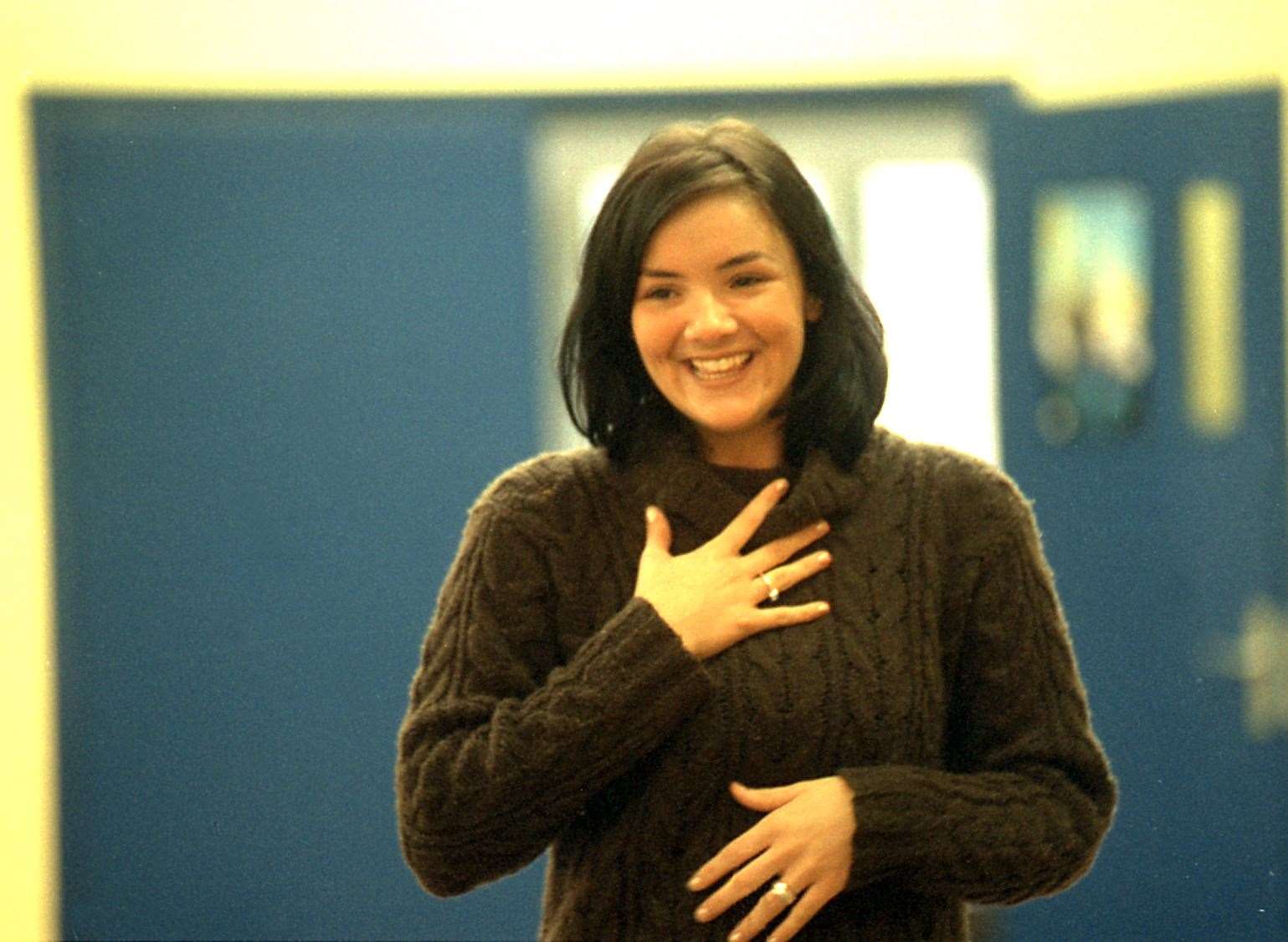 Martine McCutcheon - who starred as Tiffany in Eastenders - at the rehearsal of Cinderella for the Marlowe Theatre in December 1996