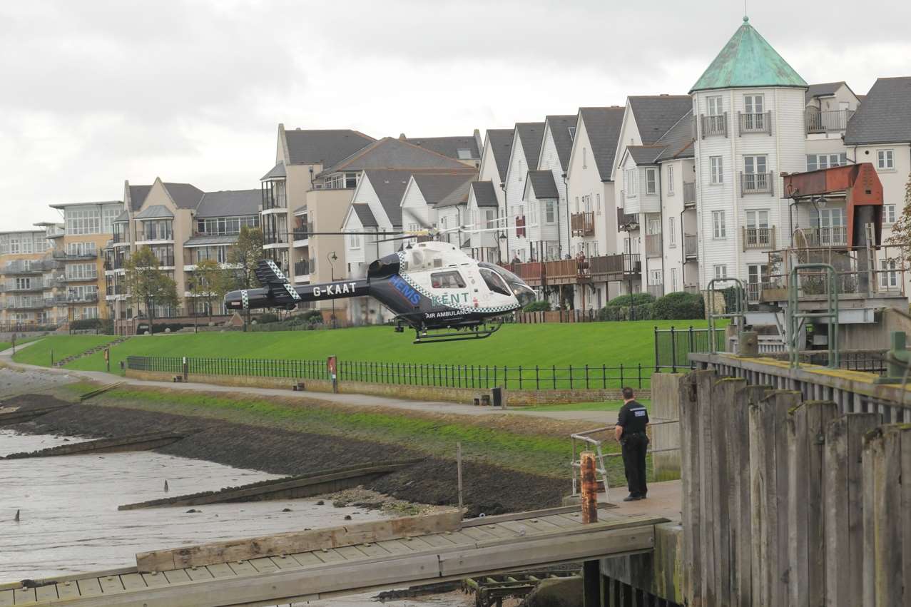 The air ambulance was at the scene