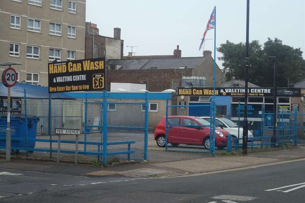Herne Bay Hand Car Wash & Valet Centre where a man was detained on suspicion of entering the country illegally