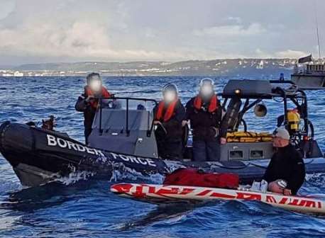 Border Force helped in the paddle boarder's rescue. Picture: Thomas Packman