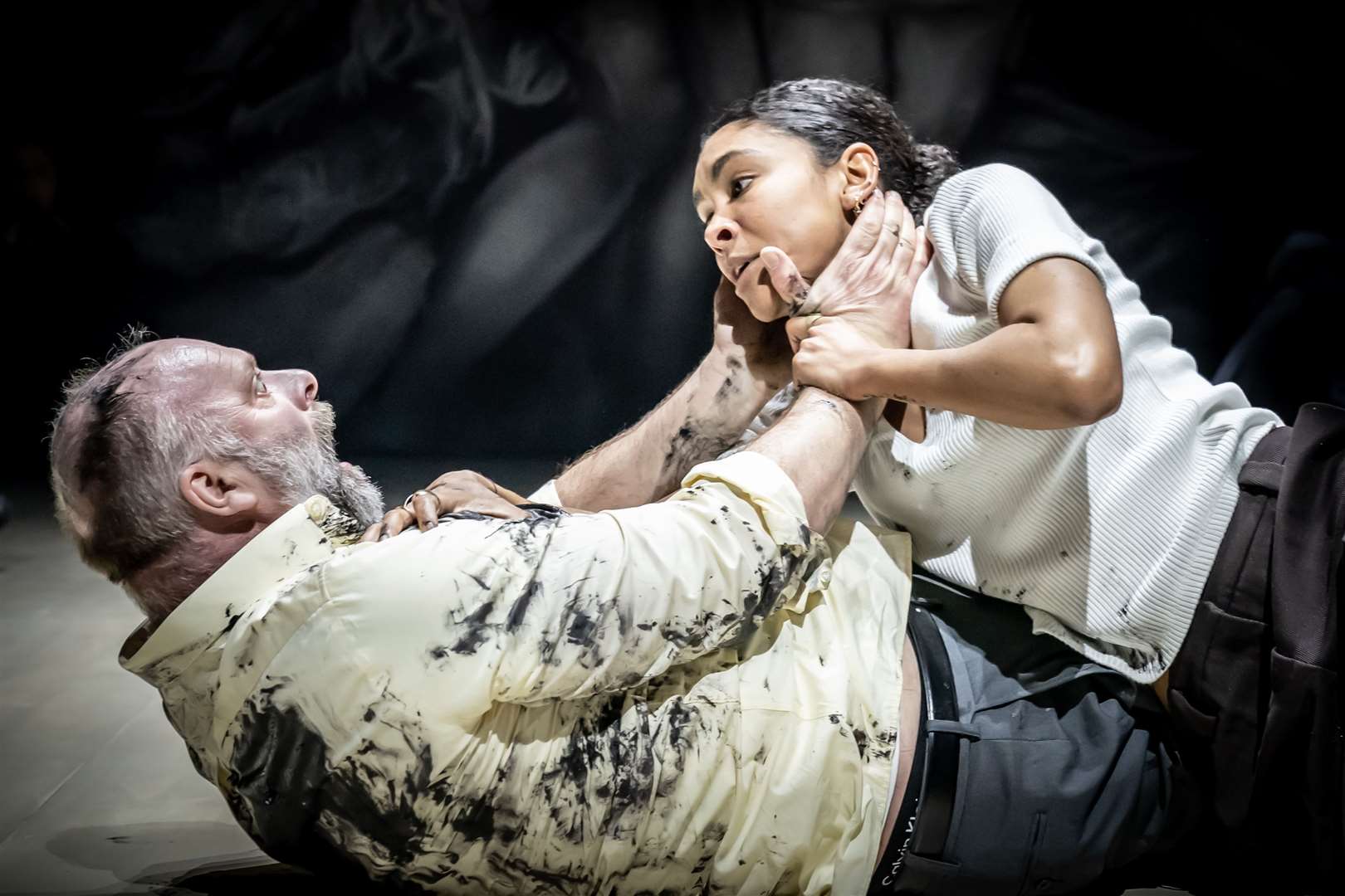 The production is a modern take on Shakespeare's 16th century political thriller. Picture: Marc Brenner / RSC