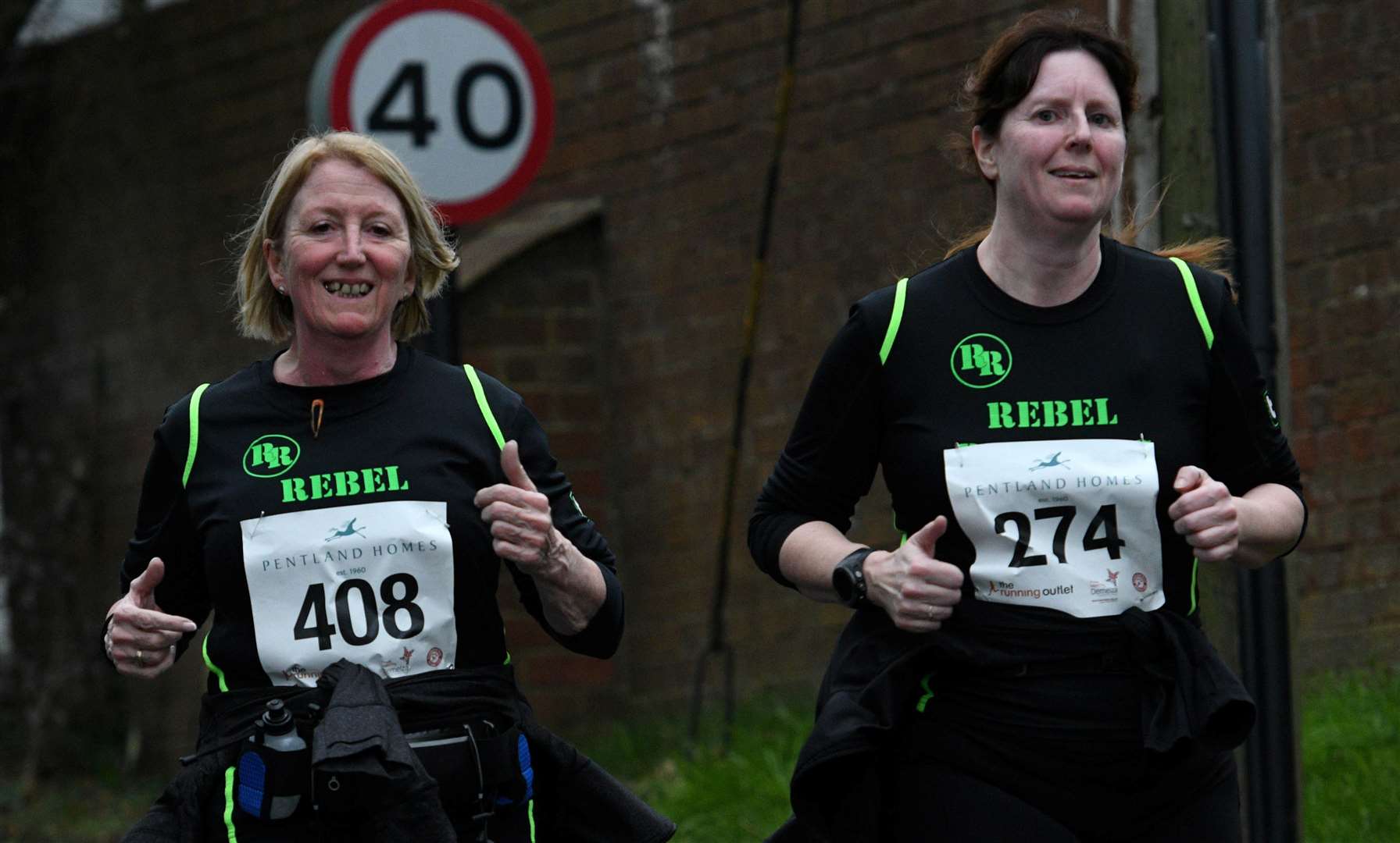 Charlotte Johnson and Karen Gardiner representing the Rebel Runners Medway Picture: Barry Goodwin.