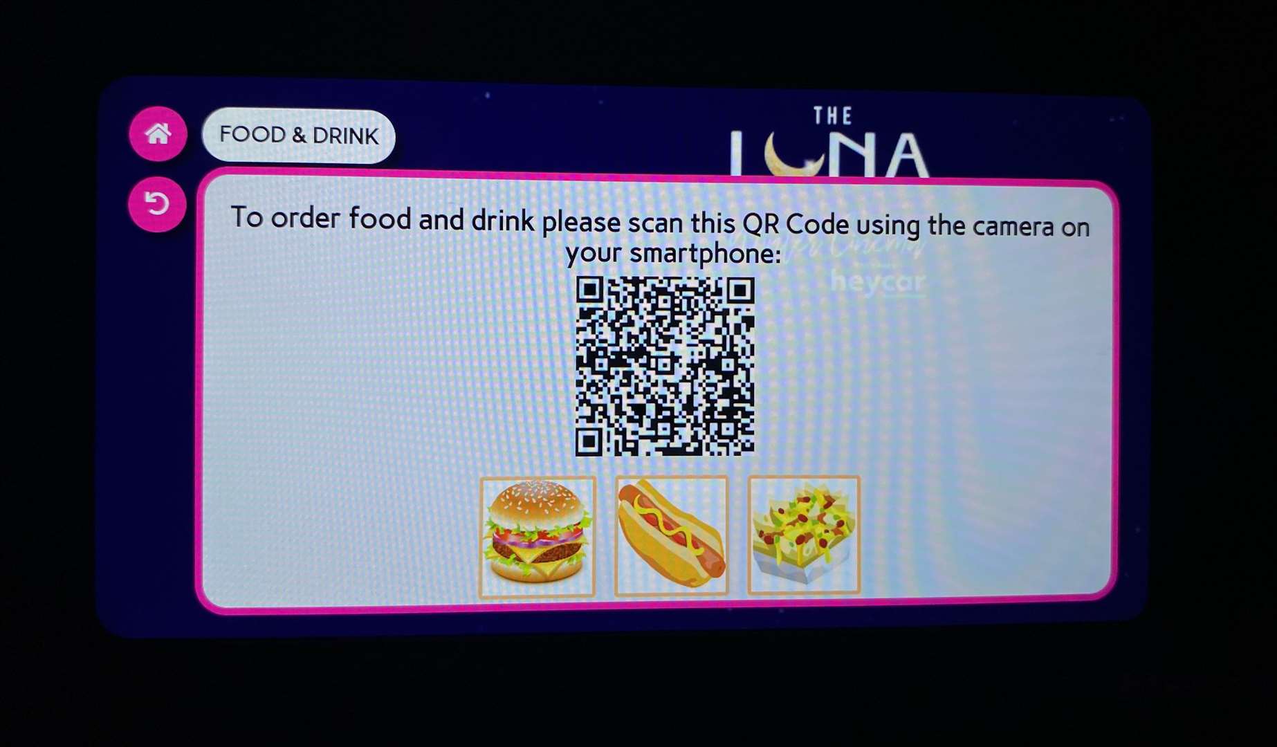 You could order drinks and food from scanning the QR code with your phone