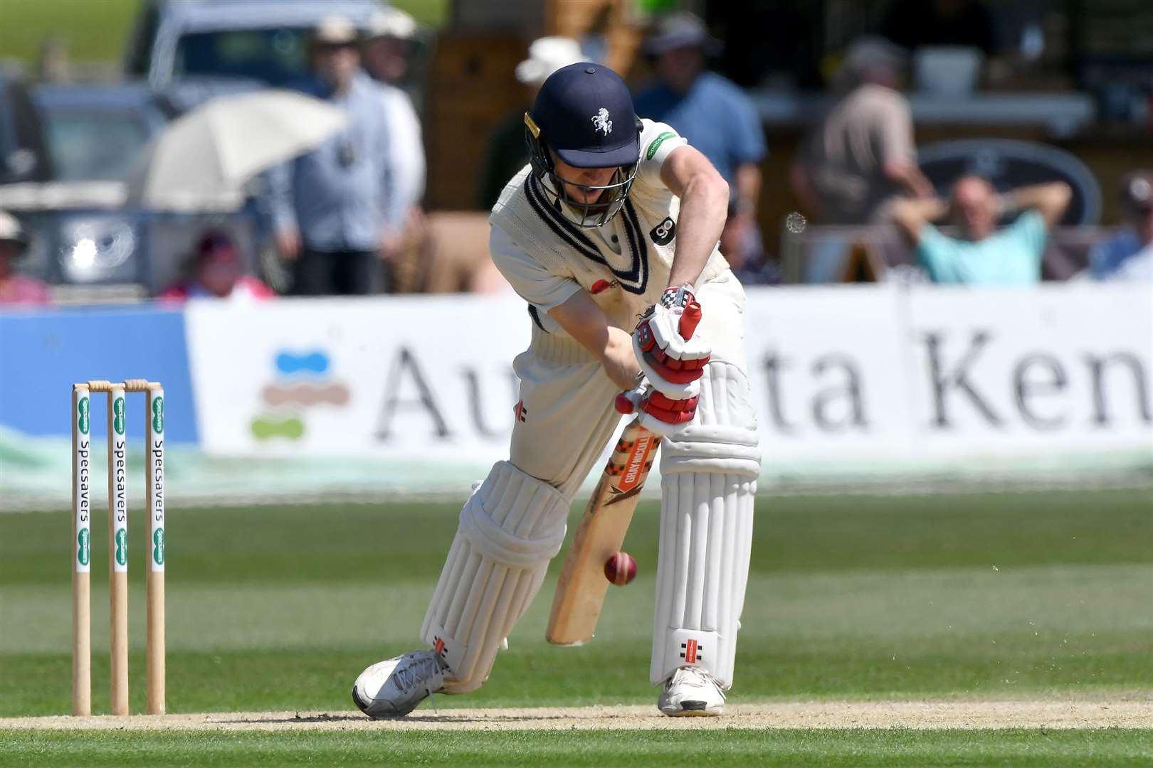 Kent's Zak Crawley in action against Surrey earlier this season. Picture: Ady Kerry