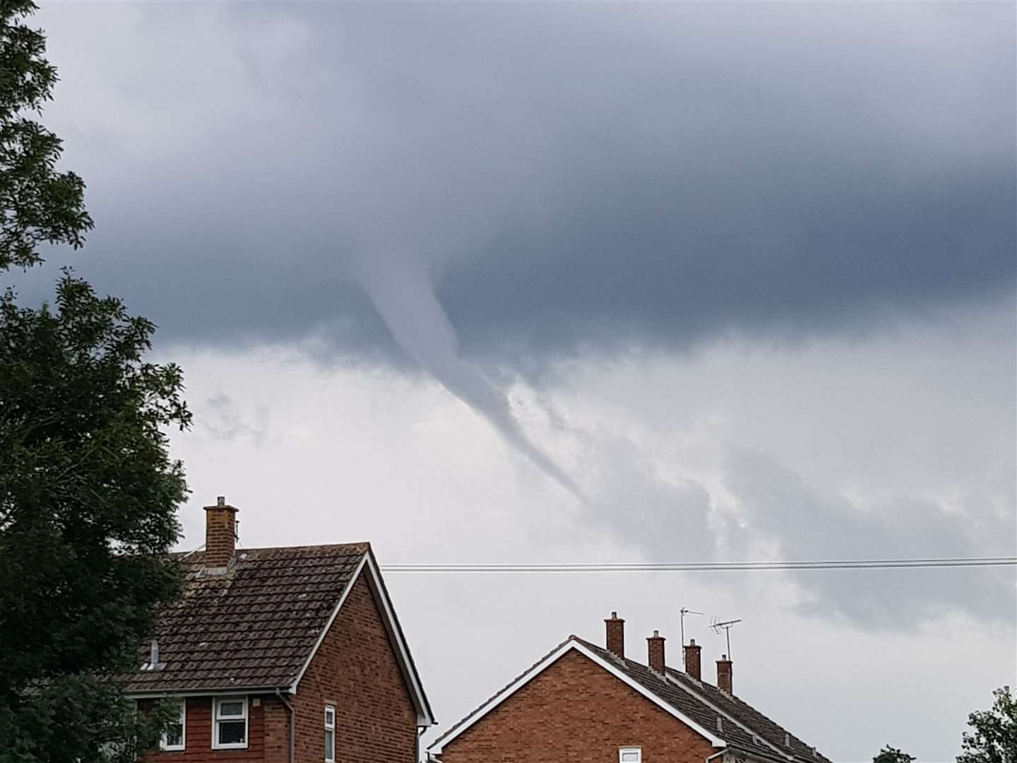 Mason Maclean took this photo of a funnel cloud over the Sittingbourne area on Sunday. Picture: Mason Maclean