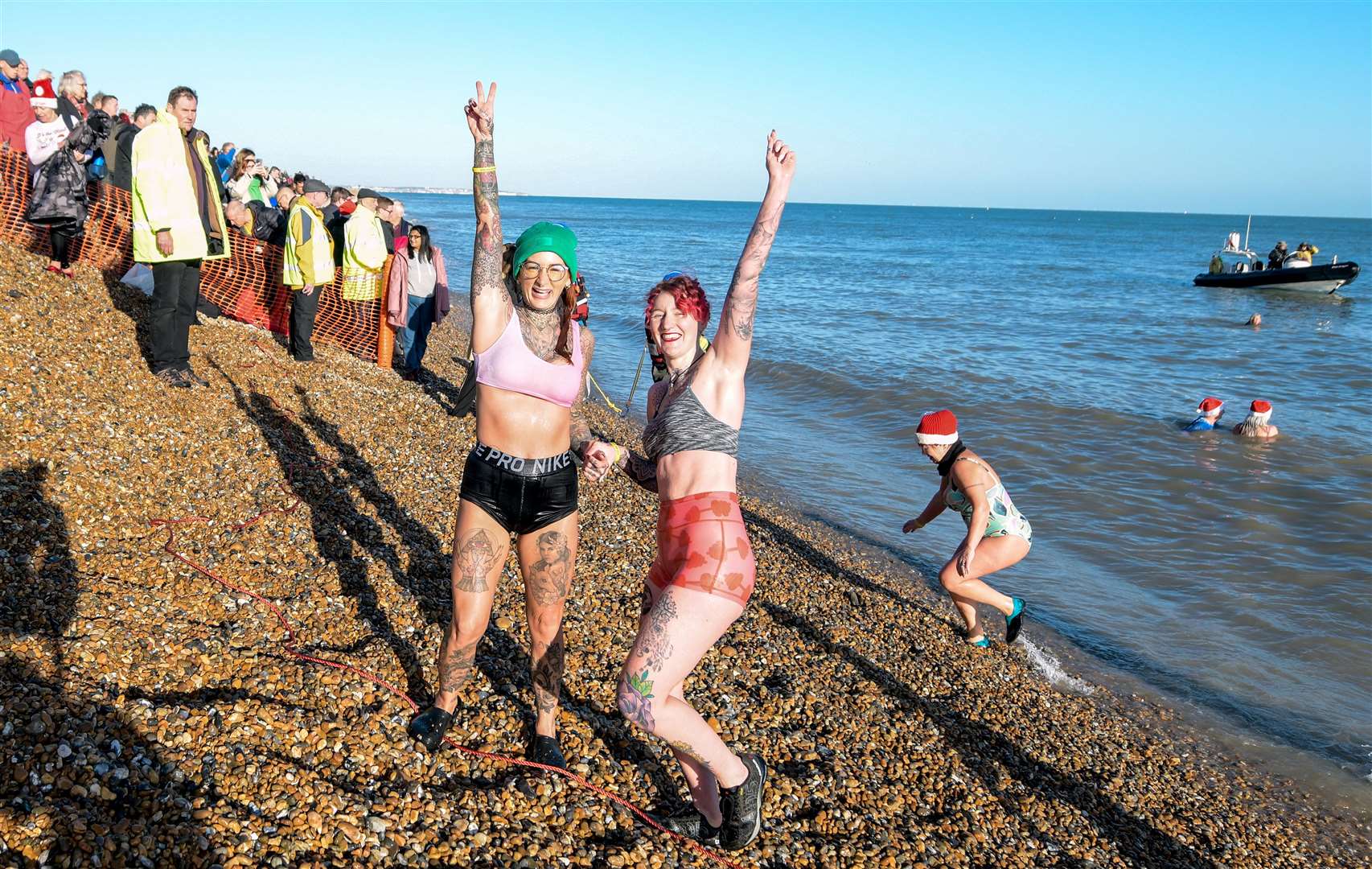 Cold water swimming has become a winter tradition for many people, such as the Boxing Day Dip in Deal. Picture: Stuart Brock