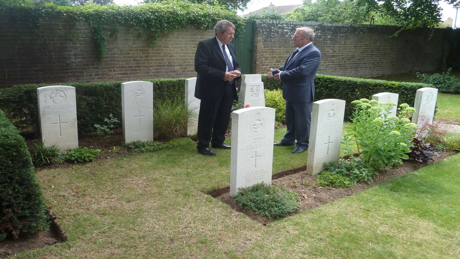 Gordon Henderson and Bernie Doran in Sittingbourne Cemetery