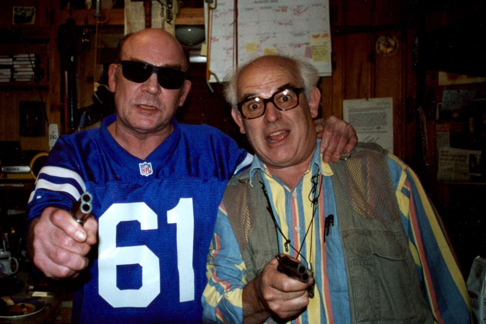 Illustrator Ralph Steadman, right, with Hunter S Thompson, author of Fear and Loathing in Las Vegas