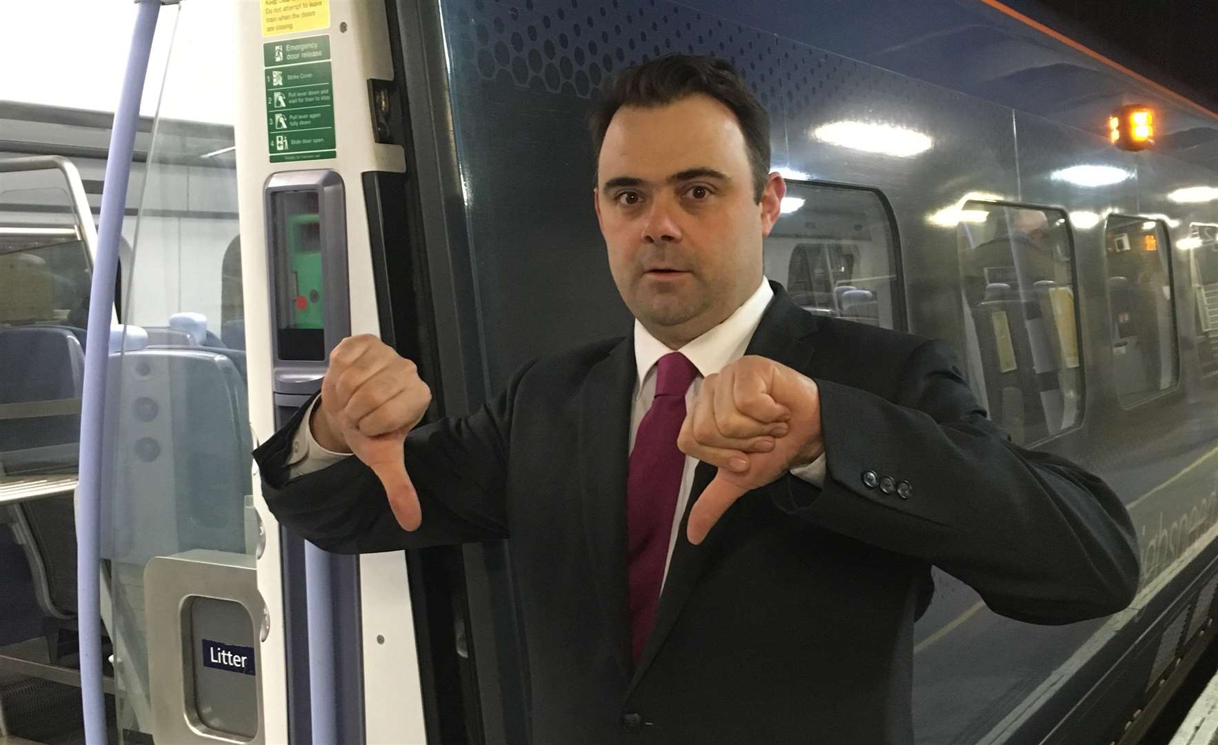 Transport campaigner James Willis has slammed the government for not revealing details behind plans to cut Maidstone's high speed trains to the capital (2670876)