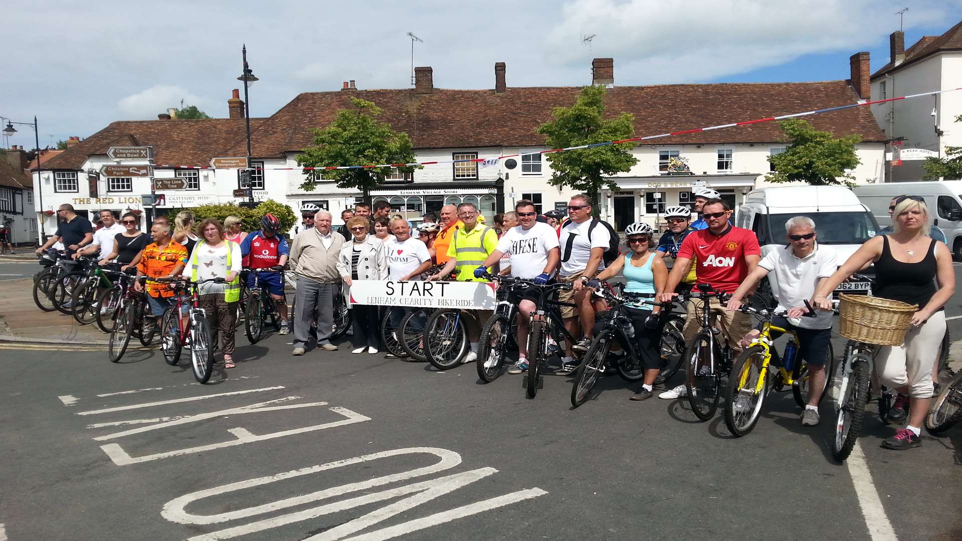 The cyclists will start and finish in Lenham