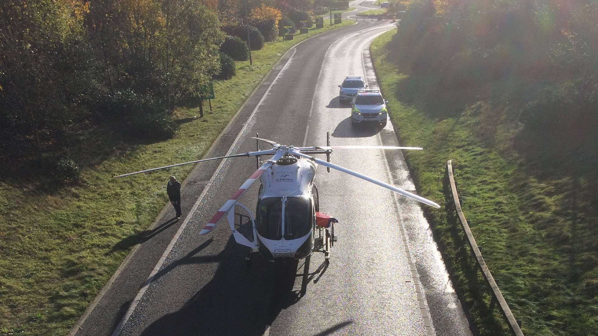 The air ambulance was called to the scene. Picture by John Matthews