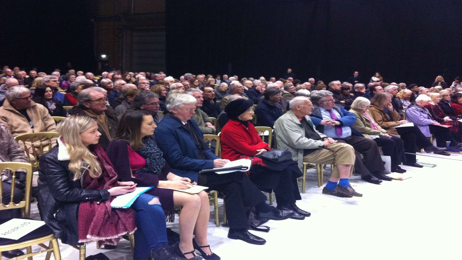 Around 350 people gathered for the debate at the Maidstone Studios