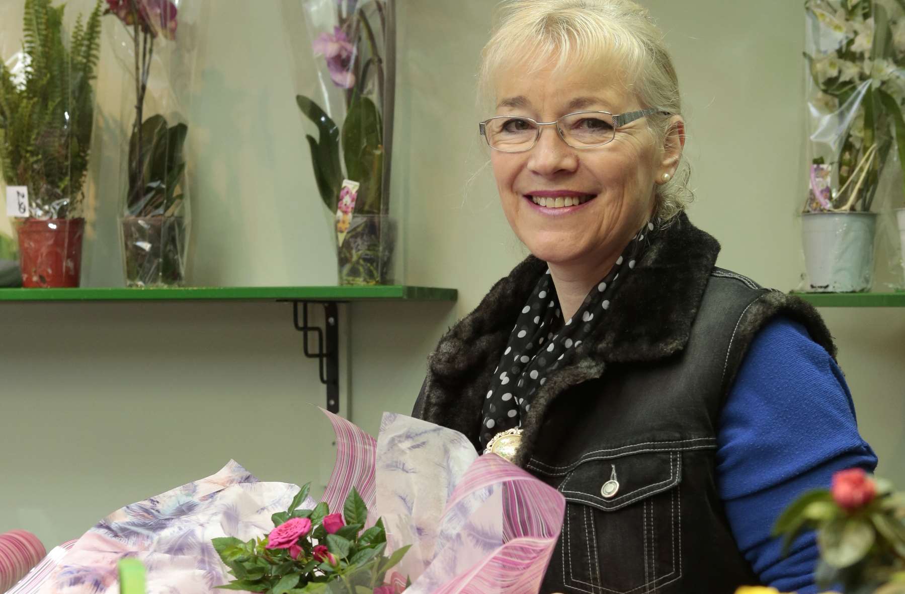 Sally Macfarlane of Slinders Florist.