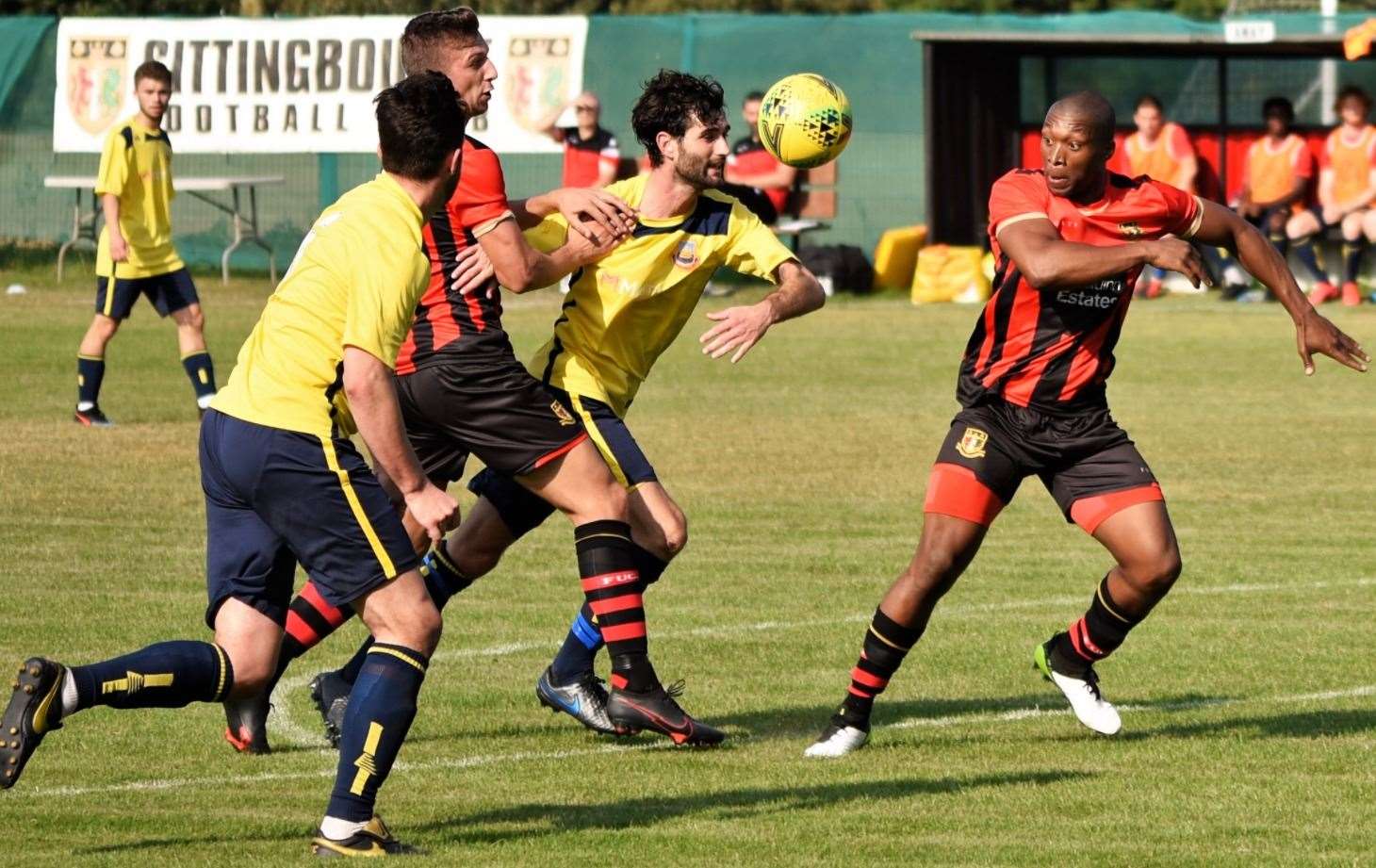 Sittingbourne aim to get ahead of Whitstable. Picture: Ken Medwyn (42331826)