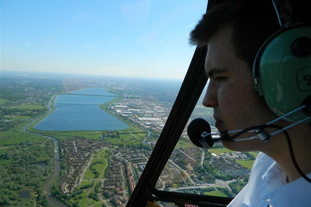 Former Borden Grammar pupil Paul Smith up in the air