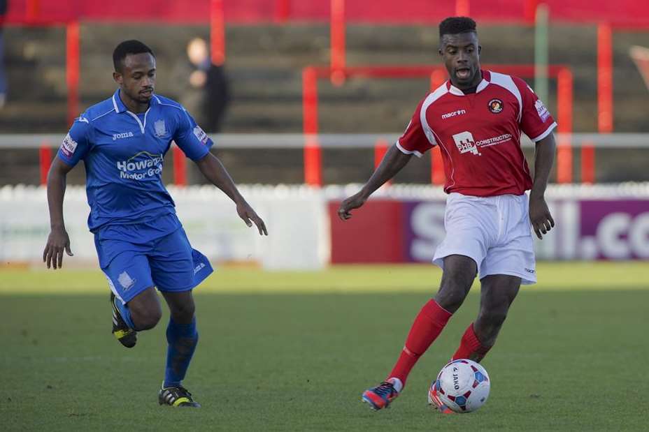 Chris Sessegnon in action against Weston-super-Mare (Pic: Andy Payton)