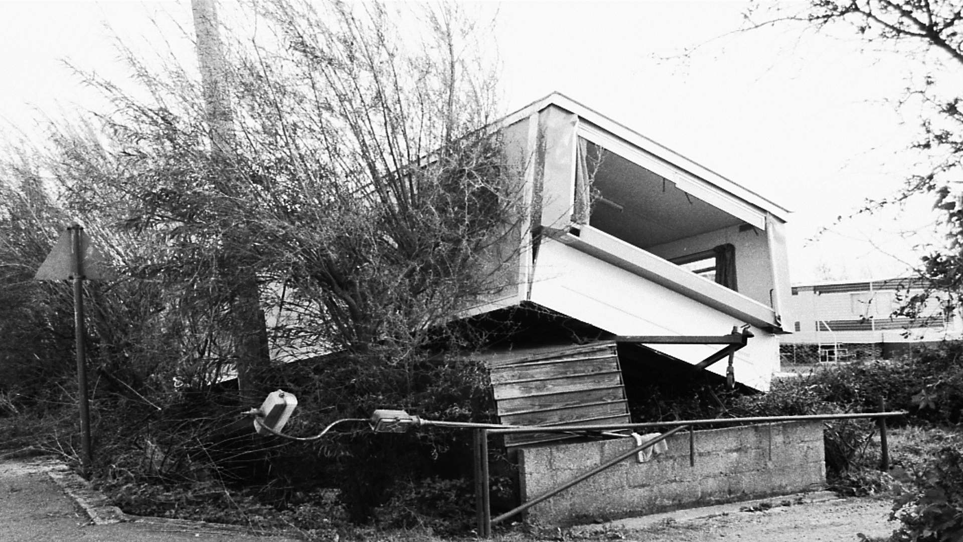 One of the many mobile homes wrecked in 1987.