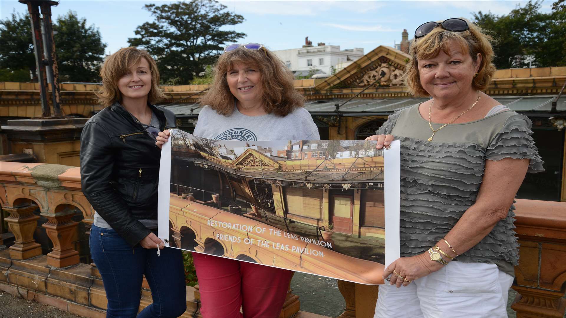 Julia Jones, Allison Glen and Liz Mulqueen from Friends of Leas Pavilion set up the Crowdfunding page.