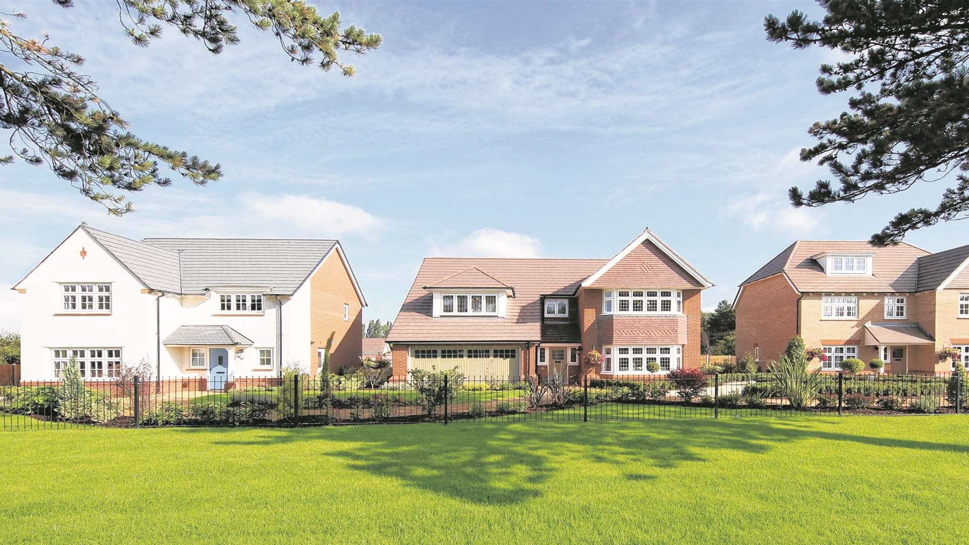 Homes typical of a Redrow development.