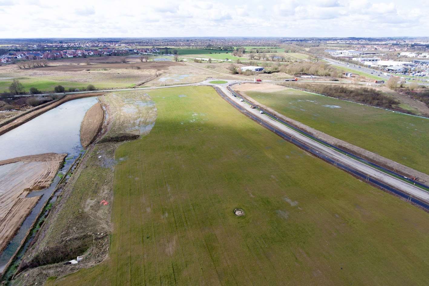 Aerial view of the Waterbrook site in Ashford