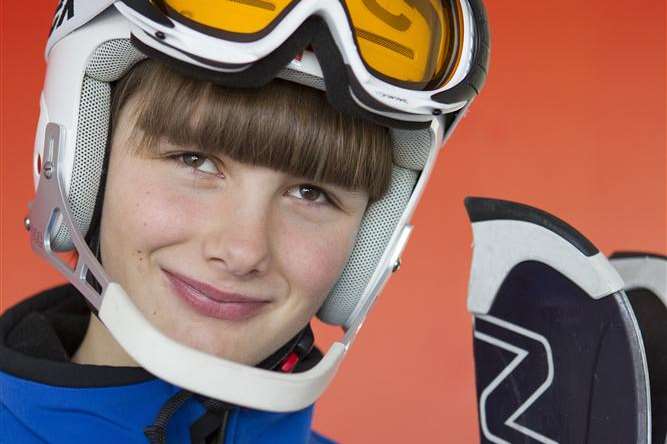 Millie Knight, a 15-year-old visually-impaired skier from Canterbury