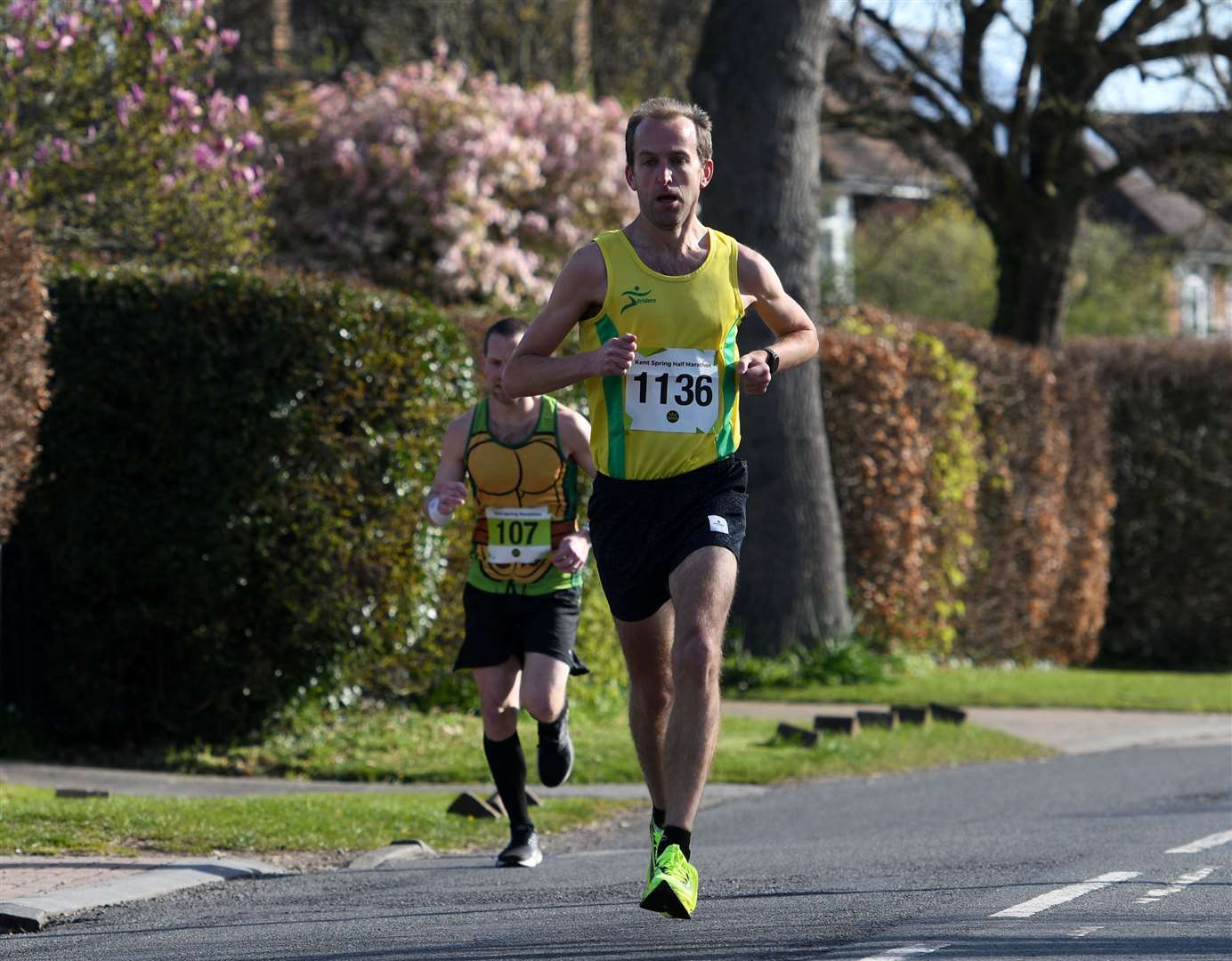 Andrew Aitken won the half marathon. Picture: Barry Goodwin