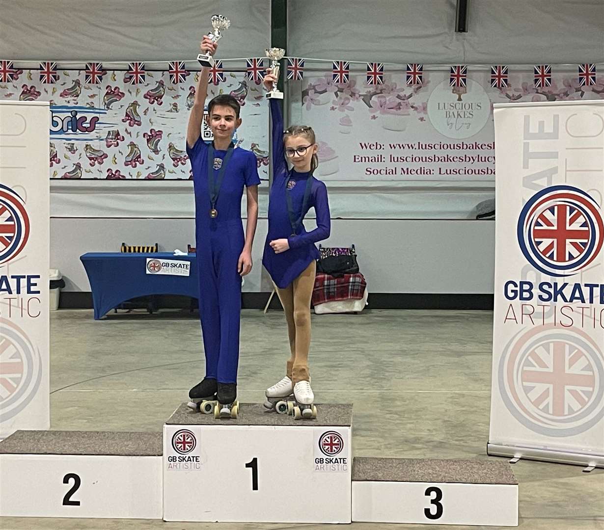 There was a first-placed finish for Lewis Hackman and Lucia Fairbrass in the elementary and preliminary couples’ event