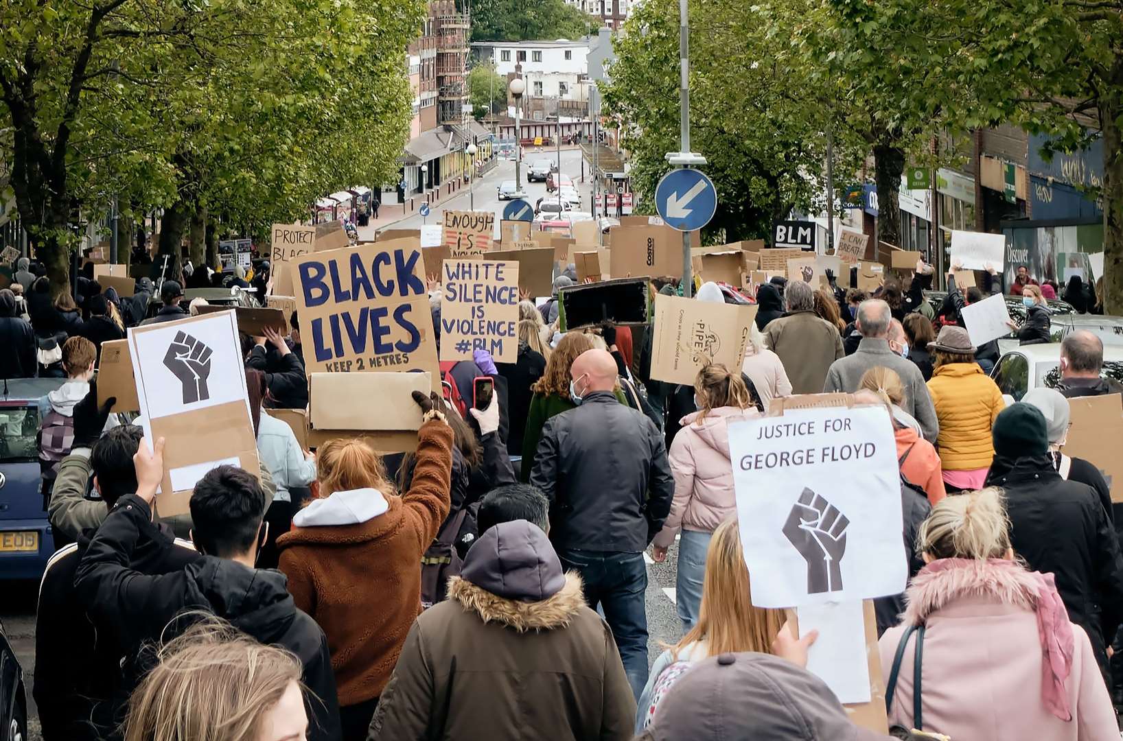 Thousands have take to the streets of Kent to highlight the Black Lives Matter movement. Picture: Mikey Reed